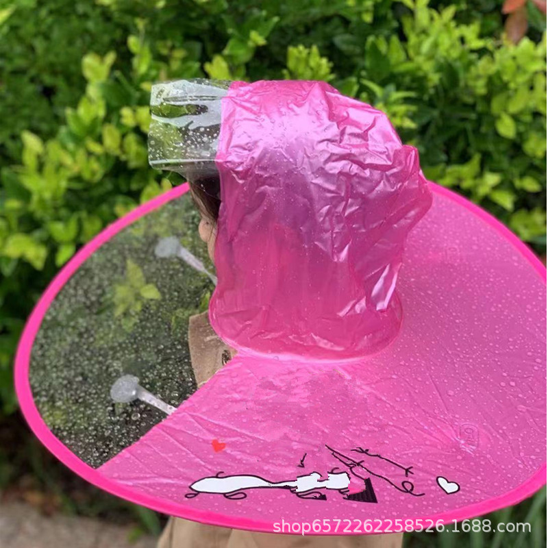 空飛ぶ円盤の雨の帽子の子供の折り畳みの軽やかな小さい黄色のアヒルの頭式のレインコートのかわいい男女の子供の漫画のマントのレインコート|undefined