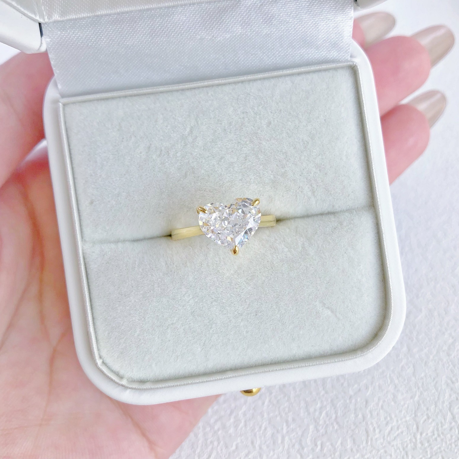 6g Weight Zircon Inlay Material Rings Classification 5, 9 Ring Size 1 Piece Quantity Holiday, Daily Occasion 925 Sterling Silver Material Geometric, Heart Shape Pattern Women's Gender Plating, Inlay Design Elegant Style 925 Sterling Silver Zircon Geometric Heart Shape Rings 18