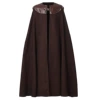 Leather collar cape (brown)
