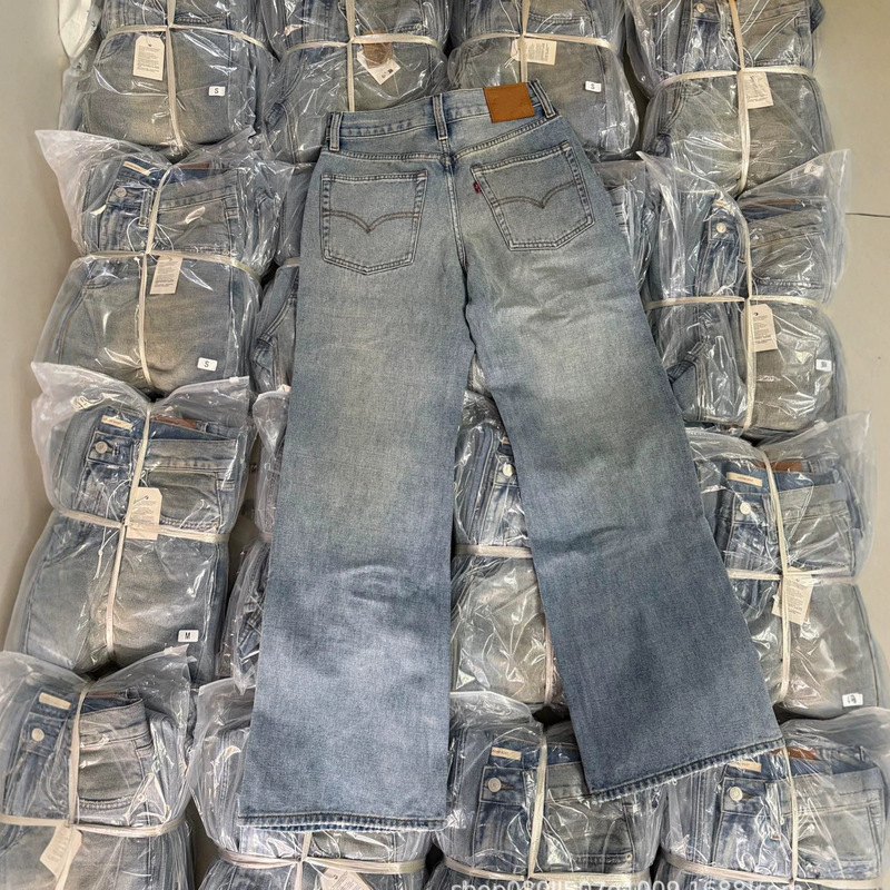 2026 new American retro high-waisted wide-leg jeans for women, loose straight-leg, washed and distressed, slimming, floor-length pants 2026 new American retro high-waisted wide-leg jeans for women, loose straight-leg, washed and distressed, slimming, floor-length pants