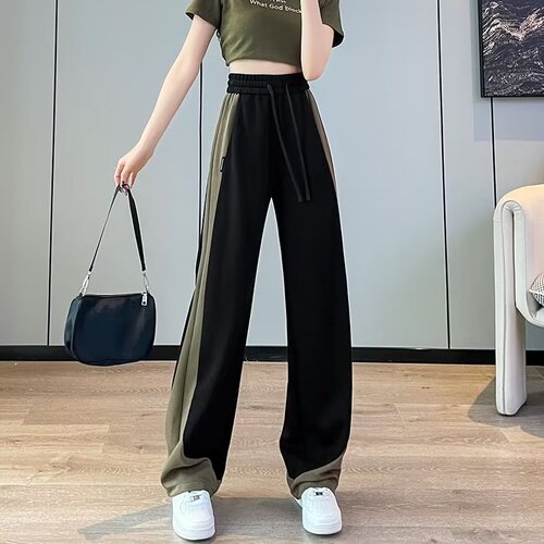 Oversized Straight Leg Jogger Pants for Women - Spring 2025 New Arrival - Petite Narrow Banana Leg Style - American Wide Leg Sweatpants