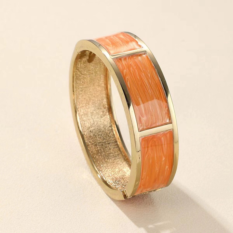 Hip Hop Women's Square Jewelry Multi-color Bracelet Creative Personality Bracelet European and American Cross-border Bracelet Jewelry Tide