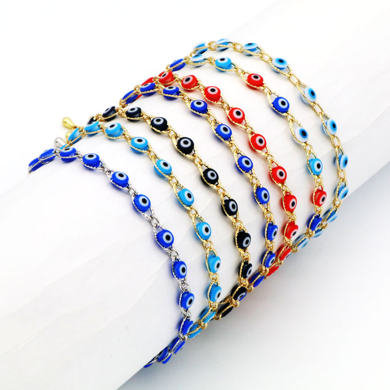 Fashion Devilu0027S Eye Copper Enamel Bracelets 1 Piece