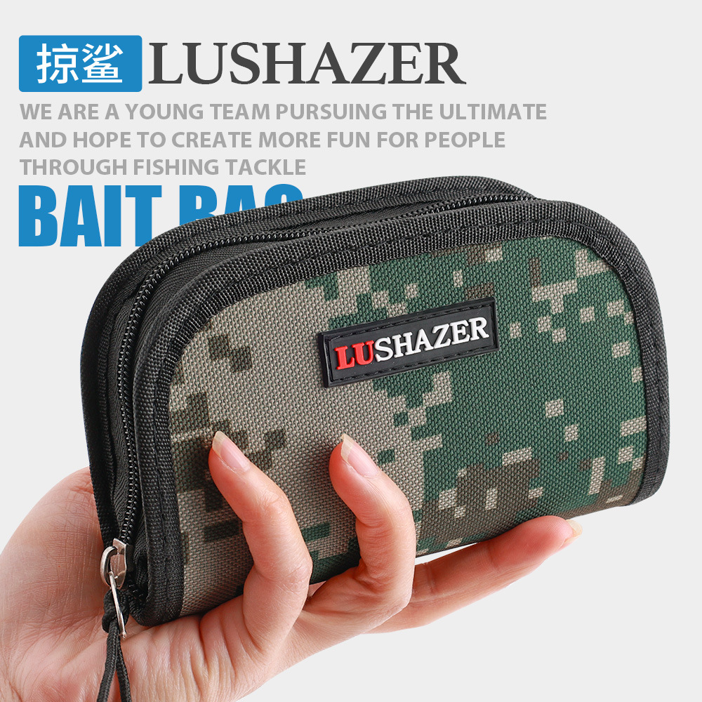 Bolsa de luya bolsa de lentejuelas tres ganchos caja de almacenamiento cabeza de plomo gancho bolsa de artes de pesca bolsa de almacenamiento de cebo de luya bolsa de lentejuelas boca de caballo