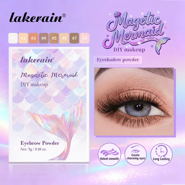 Cross-Border Lakerain Mermaid Platter Makeup Palette Refill Magnetic DIY Multi-Functional Makeup Palette Eye Shadow Palette