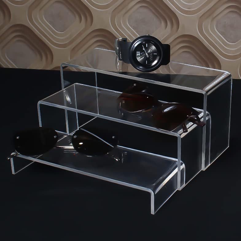 亚马逊透明亚克力展示架蛋糕架子吧唧阶梯展示置物架增高架工厂