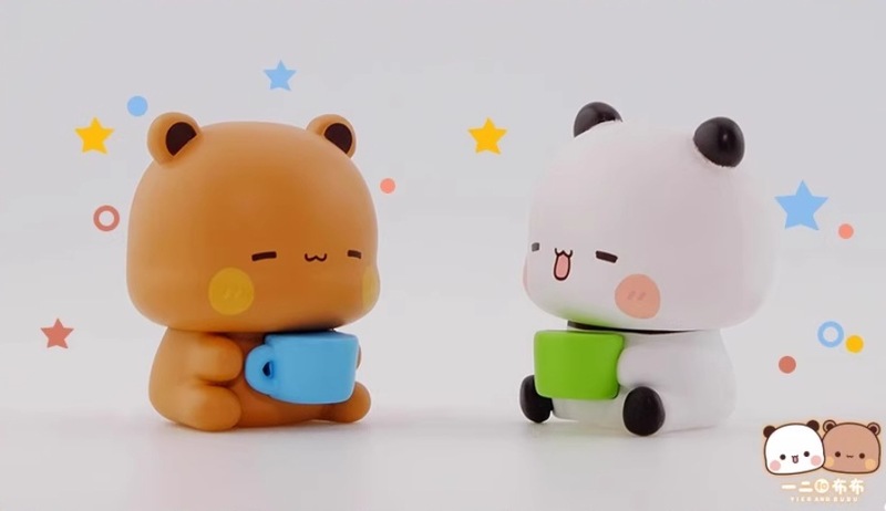 本物の1と2とBubuの日常かわいいミニブラインドボックスフィギュアオーナメントトレンディなおもちゃ周辺機器ガールギフト|undefined