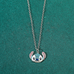 漫画かわいいStitchスティッチラインストーンドロップオイルネックレス欧米ファッションクリスマスプレゼントペンダント