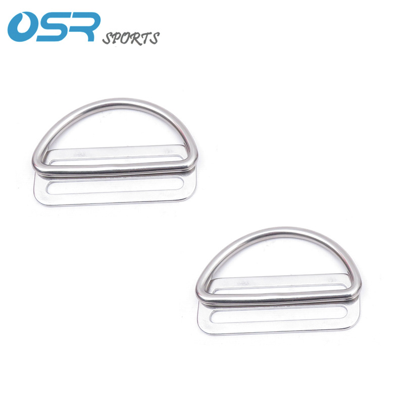 Buceo de vuelta volar lado colgando especial boca estrecha de acero inoxidable D-ring D hebilla D-ring perno botella hebilla