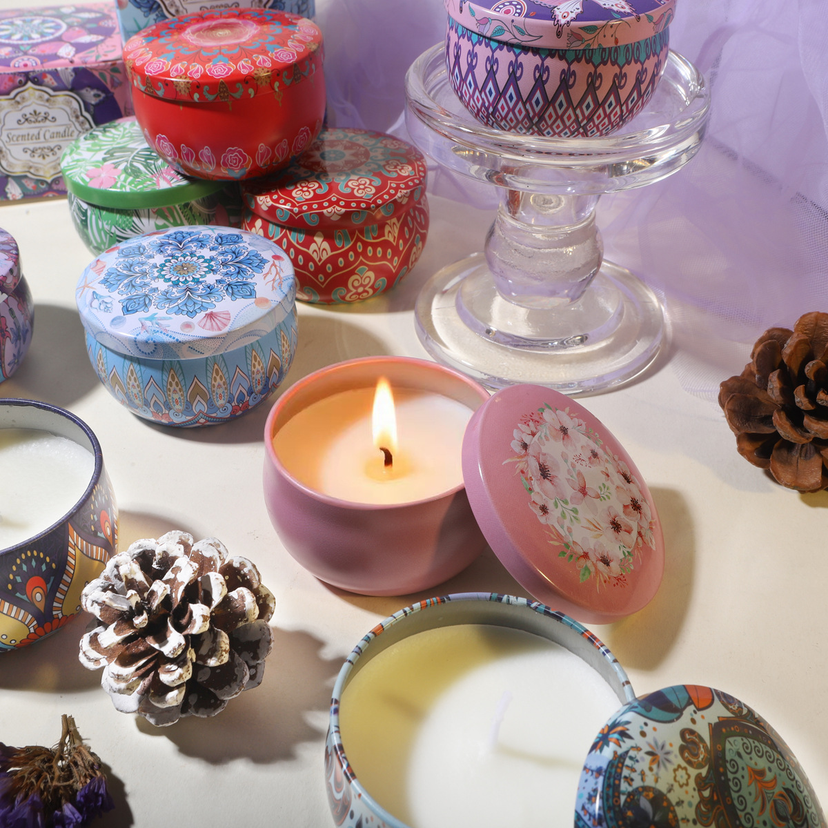 ¿El pollo de banana transfronterizo? Regalos de cumpleaños de bodas cera de plantas flores aromáticas velas aromáticas