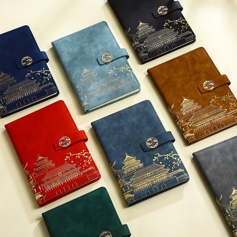 맞춤형 국가적 추세 노트북 선물 상자 세트 A5 자금성 문화 및 창조 사업 선물 기념품 노트북 맞춤형 로고