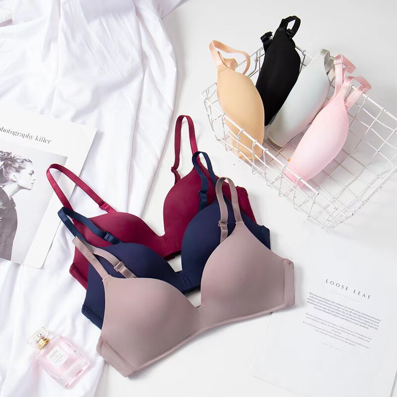Southeast Asia Cross-border Wholesale Japanese Lightweight Clothes Seamless Bra without Steel Ring One-piece Gathered Women's Bra Underwear Southeast Asia Cross-border Wholesale Japanese Lightweight Clothes Seamless Bra without Steel Ring One-piece Gathered Women's Bra Underwear