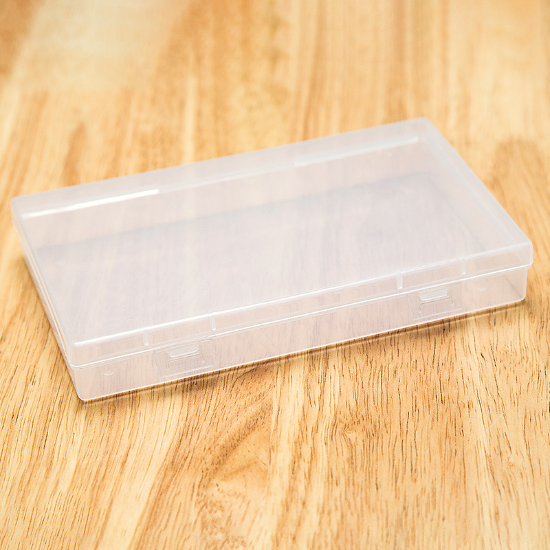 5 rectangular de almacenamiento de plástico transparente caja vacía estudiante papelería herramientas caja de plástico embalaje PP piezas caja de plástico