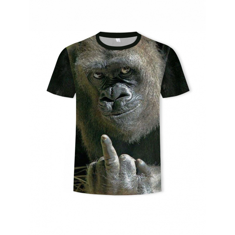 Factory Direct Sale Y2 Gorilla Short-Sleeve Y2 Monkey Ape T-Shirt Men's T-Shirt 3D Digital Print Short-Sleeve Top Factory Direct Sale Y2 Gorilla Short-Sleeve Y2 Monkey Ape T-Shirt Men's T-Shirt 3D Digital Print Short-Sleeve Top