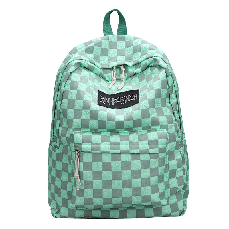 Backpack Checkerboard Small School Backpack, Lightweight 0.22 kg, Japanese-style for Elementary & Secondary