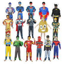 万圣节美国队长钢铁侠蜘蛛侠超人绿巨人成人肌肉演出服套装