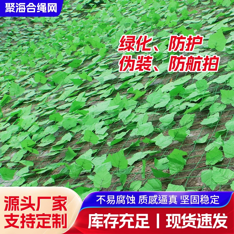 Озеленение горных лесов и склонов покрыто зелеными листовыми сетками