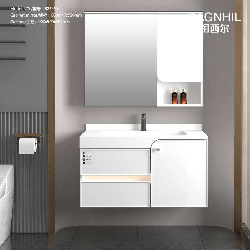 Jumping Seer cerámica una bañera gabinete de baño de materiales ecológicos gabinete de espejo lavabo lavabo simple y moderno