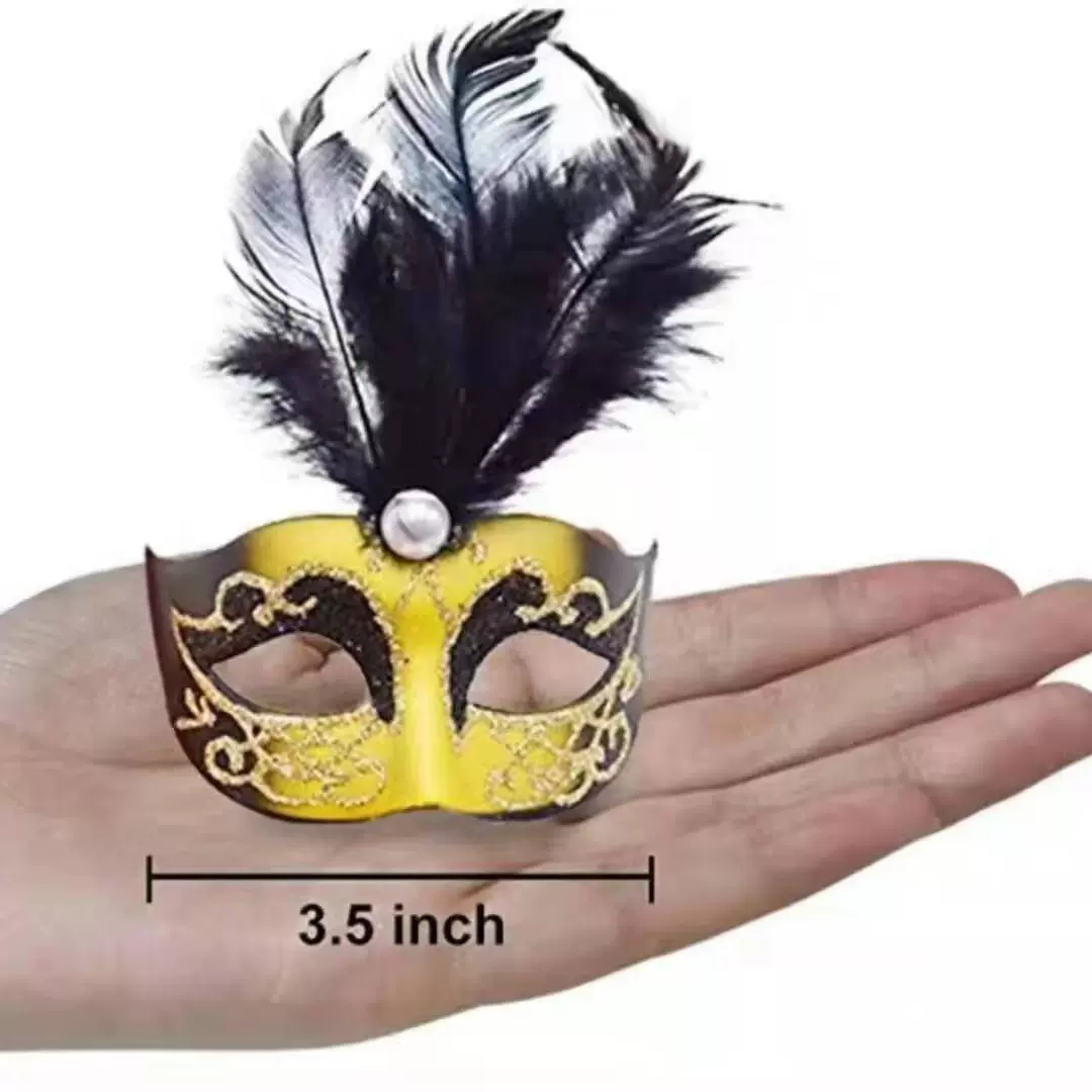 迷你小公主羽毛面具 布娃娃装饰面具 儿童玩具小面具批发面具童趣