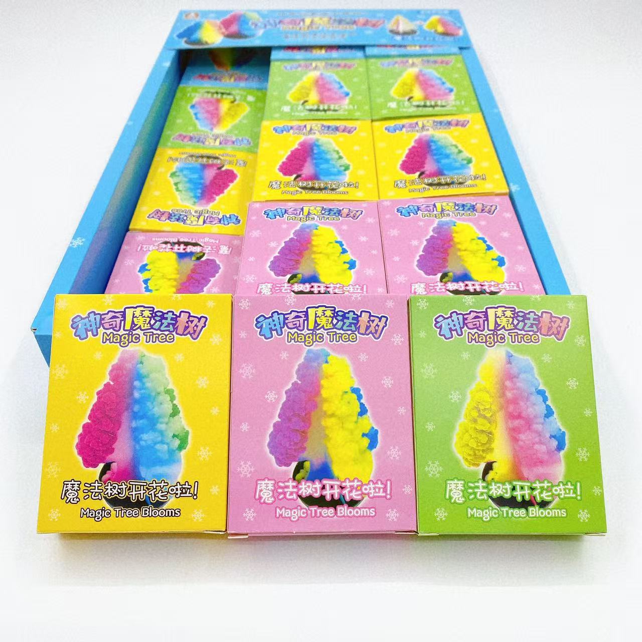 Árbol de Navidad mágico regado floreciente nostálgico clásico experimento científico árbol de cristal juguetes para niños plantación puzzle al por mayor