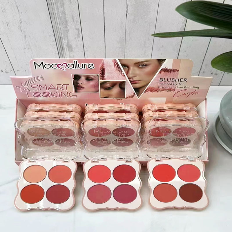 Mocoallure nuevo comercio exterior sombra de ojos transfronteriza multicolor mate perlada color tierra brillante blush maquillaje al por mayor