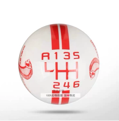 Black Mustang 5-Speed Spherical | Cab and accessories - with-snake-left-r1-gear-white-ball-with-red-letters