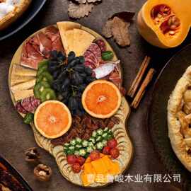 跨境木质托盘聚餐派对甜品水果熟食板万圣节搞怪餐盘糖果盘甜品盘