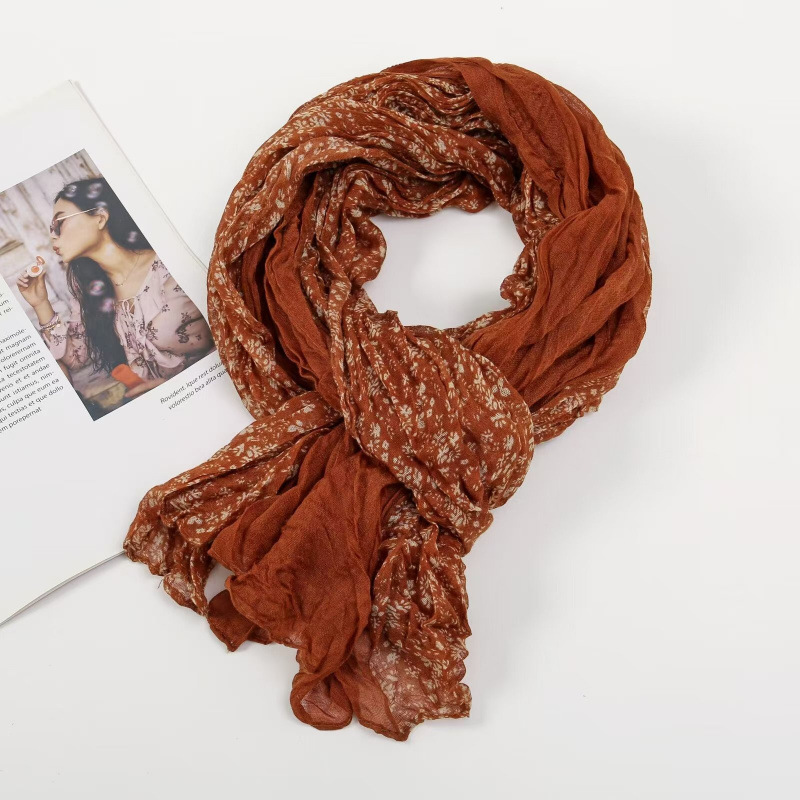 플로럴 플리츠 스타일 2 오렌지