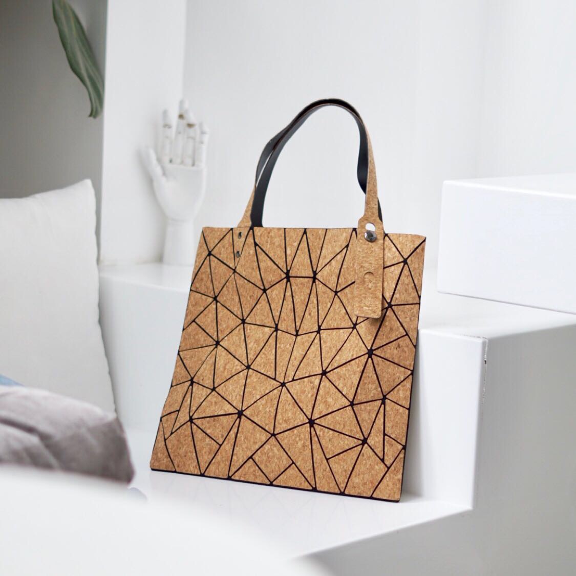2024 Frühjahr Neu * 6 Einzelschulter Kork Natürliche und umweltfreundliche PU-Rindenhandtasche_voghion.com