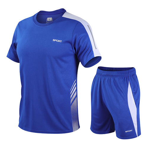 Sports suit men's summer fitness short-sleeved T-shirt men's quick-drying clothes running loose casual sportswear sports