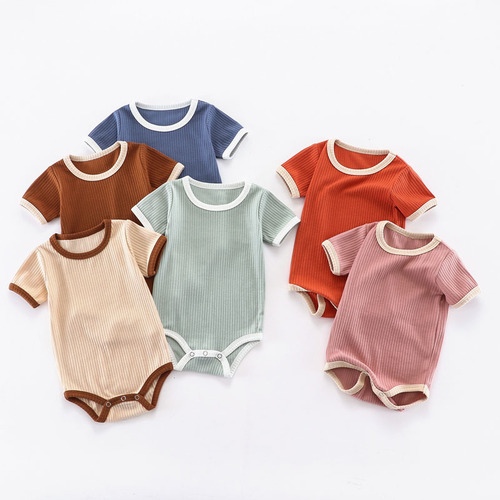 baby baby clothing baby clothes bag fart clothing summer short-sleeved triangle harem newborn jumpsuit crawling clothing