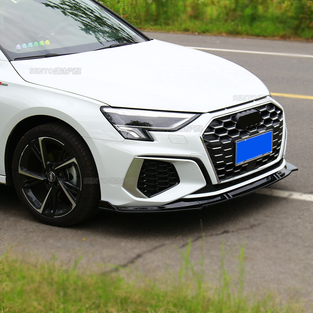 Suitable for 2020-2021 Audi A3 S3 modified front shovel car front bumper front lip lower lip three-section exterior surround