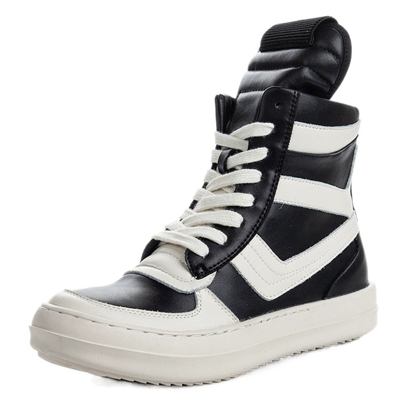 Ro перевернутый треугольник из натуральной кожи для мужчин и женщин повседневная обувь для уличного танца 20 осенняя и зимняя толстая подошва корейские высокие индивидуальные короткие сапоги
