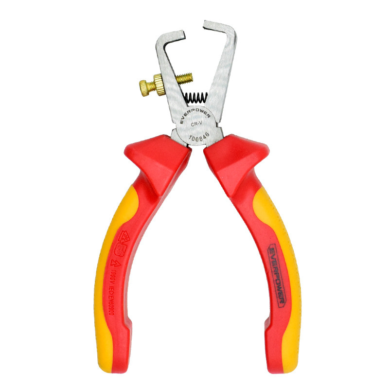 艾威博尔 双色柄VDE绝缘剥线钳起线钳绝缘钳子电工钳子 6"