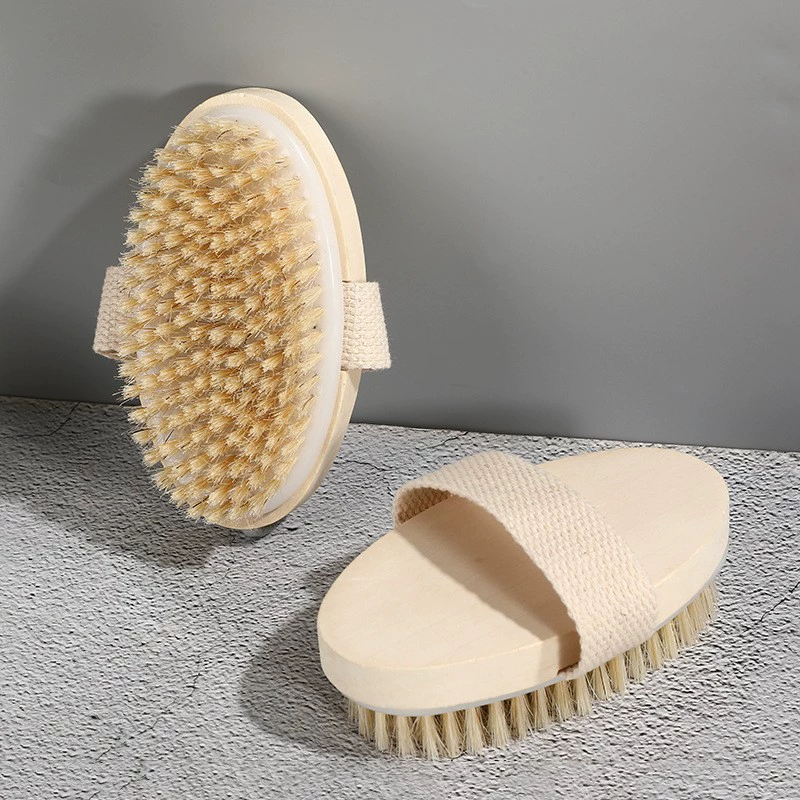Amazon Cross-border Bristle Brush Massage, Bathing Brush Handburse Bath Brush Brush Round Bath Brush Brush Hemu Bath Brush