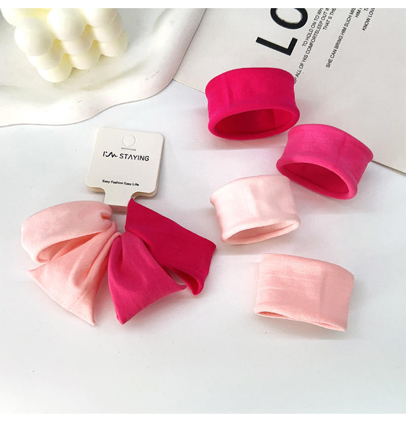 핑크 4팩 페이셜 마스크 헤어 타이