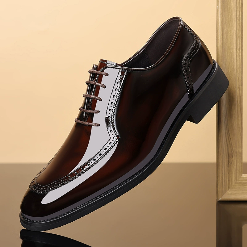 Кожаная обувь мужская Bullock английская повседневная деловая мужская обувь дышащая дерби Оксфордская обувь мужская кожаная обувь