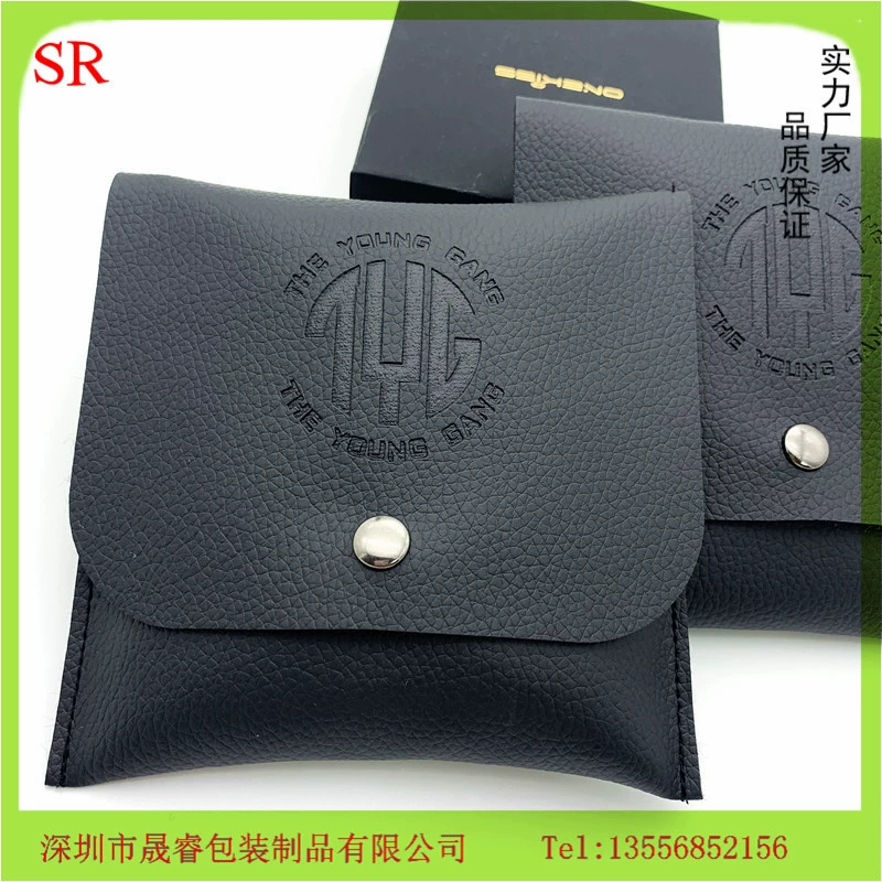 Litchi PU кожа ювелирные изделия откидная крышка темная пряжка сумка серьги ожерелье Handstring конверт упаковка сумка оптовая продажа