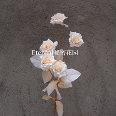 百喜玫金鐘玫五頭の小さいバラの純色のバラの結婚祝いの生け花路の花の列のシミュレーションの花の撮影の道具