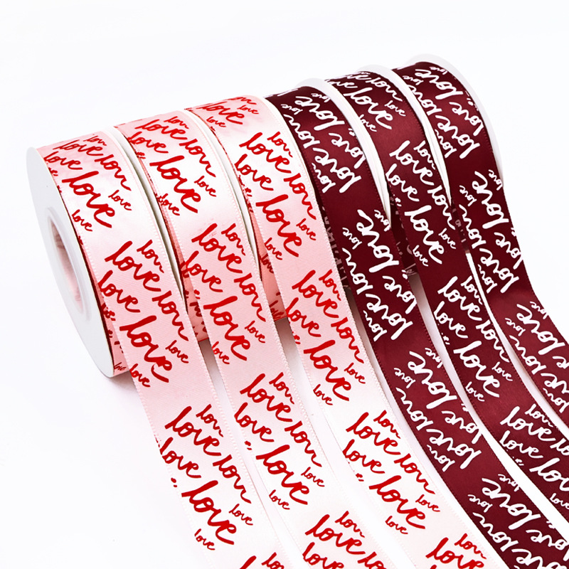 Qixi día de San Valentín amor cinta regalos adornos pastel decoración embalaje cinta de seda flores confesión fuente directa