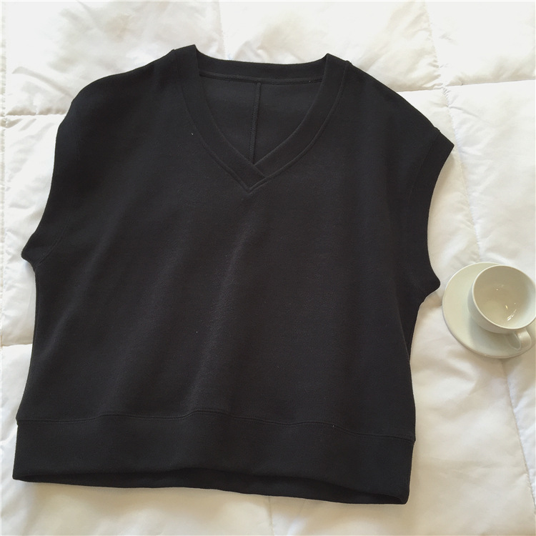 2023 nuevo Estilo Chaleco suelto estilo coreano estilo cuello en V suéter chaleco sin mangas primavera y otoño desgaste exterior chaleco para mujeres image 8