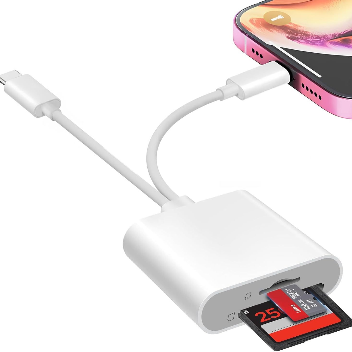 适用苹果Typec读卡器sd/tf双卡相机OTG内存卡转换器3.0USB读卡器