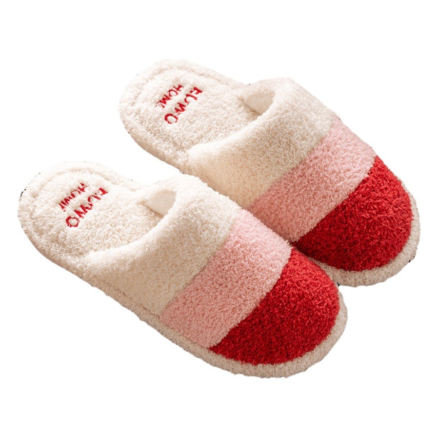Zapatillas de algodón de felpa de puesto popular de invierno de las mujeres al aire libre desgaste antideslizante pareja hogar cálido hogar interior hombres confinamiento zapatos de algodón