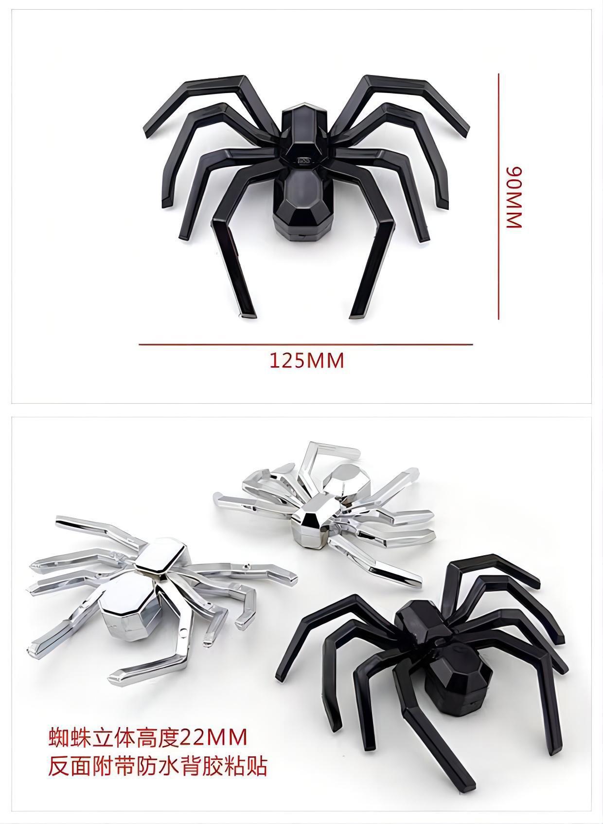 Car Exterior 3D Stereo Car Stickers, Exterior Accessories, Creative Stylish Spider Full Body Stickers, Abs Material Factory Direct Sales