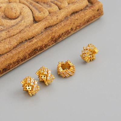 Spacer Beads Pearls, Zərgərlik ara hissələri - gz0009-s925-sterling-silver