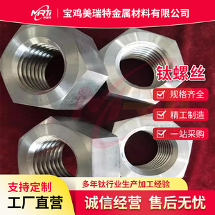 Baoji Factory Direct Sales Titanium Alloy Ta2 Pure Titanium External Hexagonal Screws Titanium Screws Gr2 Hexagonal Bolts