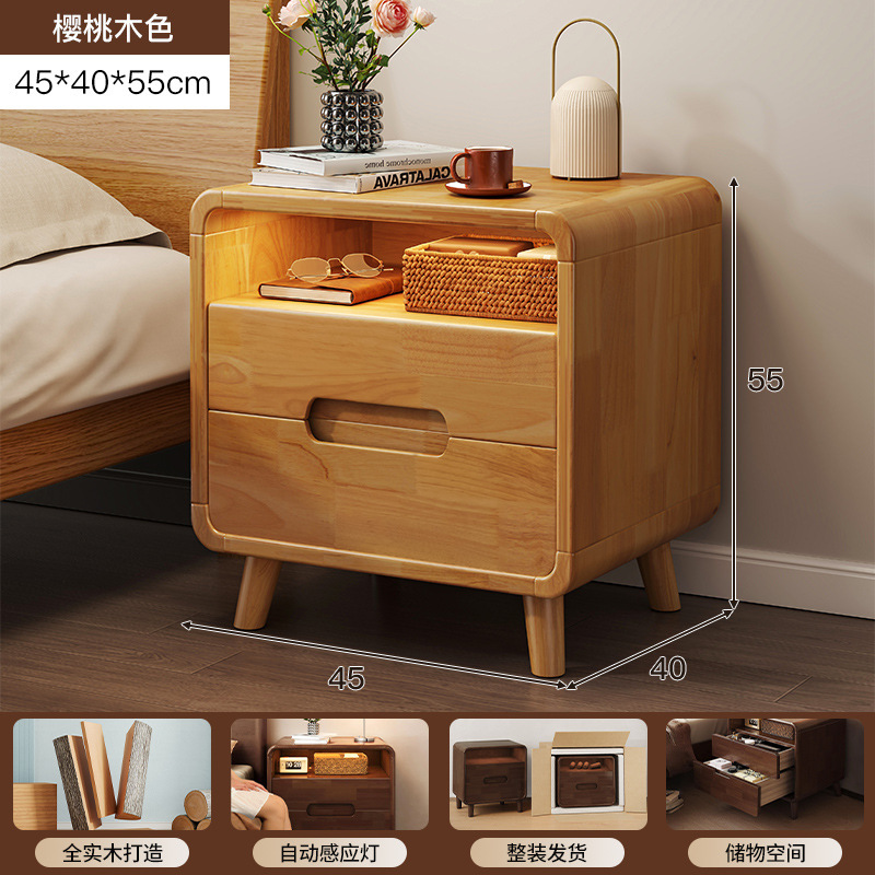 Cabecera de cama de madera sólida, cabecera de cama de dormitorio doméstico, armario de almacenamiento pequeño, armario de madera, cabecera de cama de aire