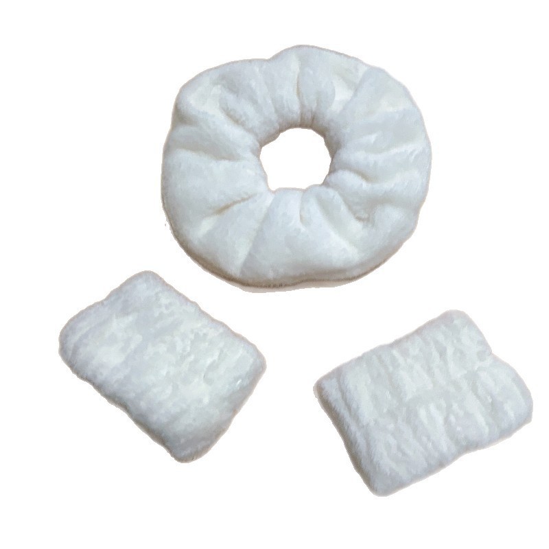 16cm 흡수성 머리끈 + 손목 - 오프화이트 (15*15*2cm*40g)