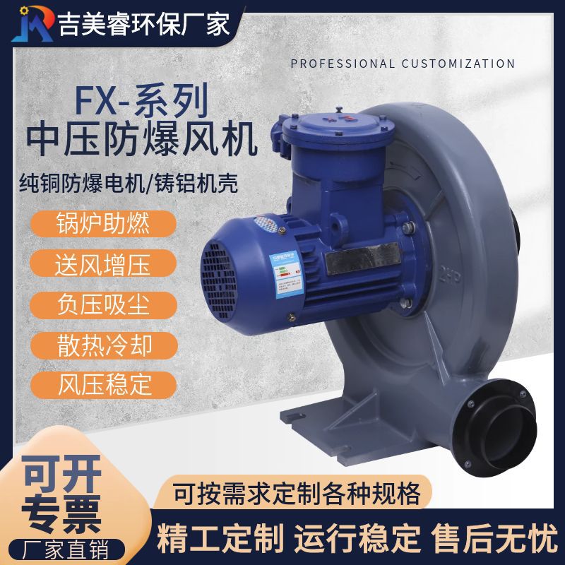 GX-3 /3W防爆风机中压鼓风机化工气体输送锅炉助燃气体防爆鼓风机