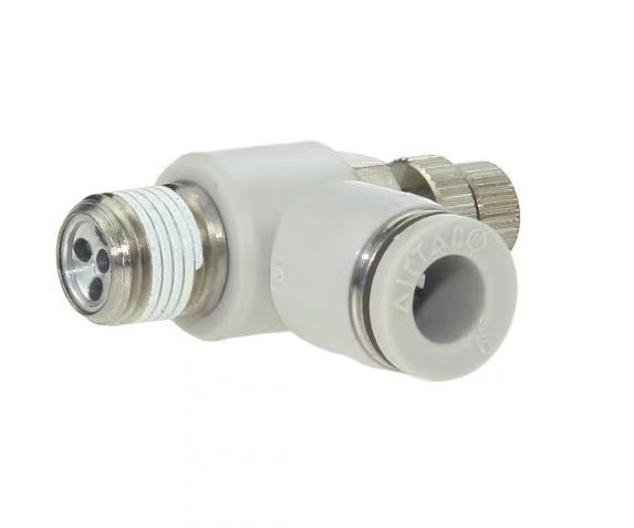 亚德客调速接头L型节流阀PSL4/6/8/10/12/M5/01/02/03/04-A-B原装